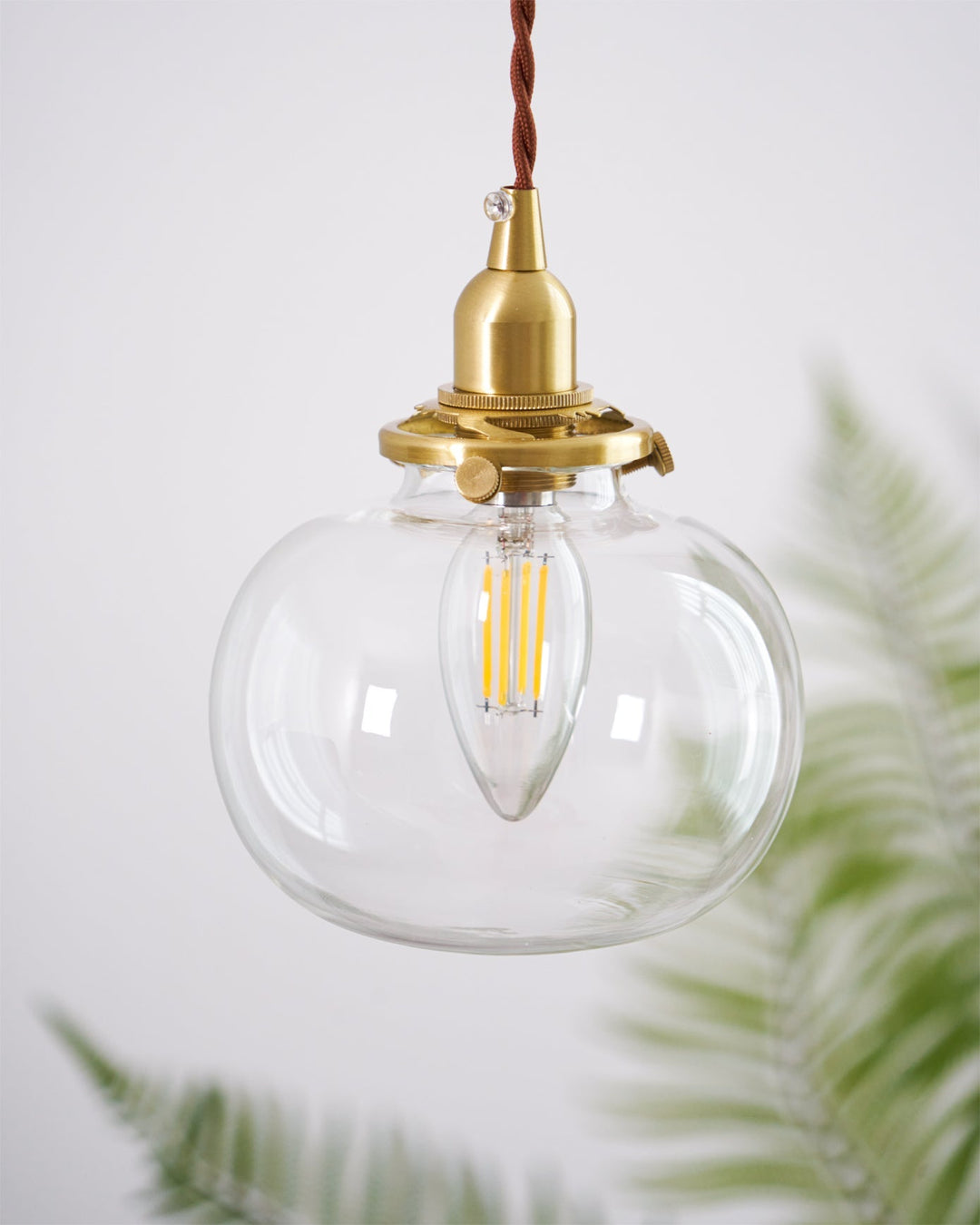 Pendant Light Glass 5.1 in Adjustable Living Room Bedroom Bathroom Hanging Ceiling Lamp Retro Style | Kalsten