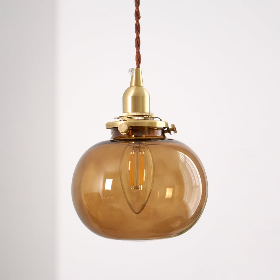 Pendant Light Glass 5.1 in Adjustable Living Room Bedroom Bathroom Hanging Ceiling Lamp Retro Style | Kalsten