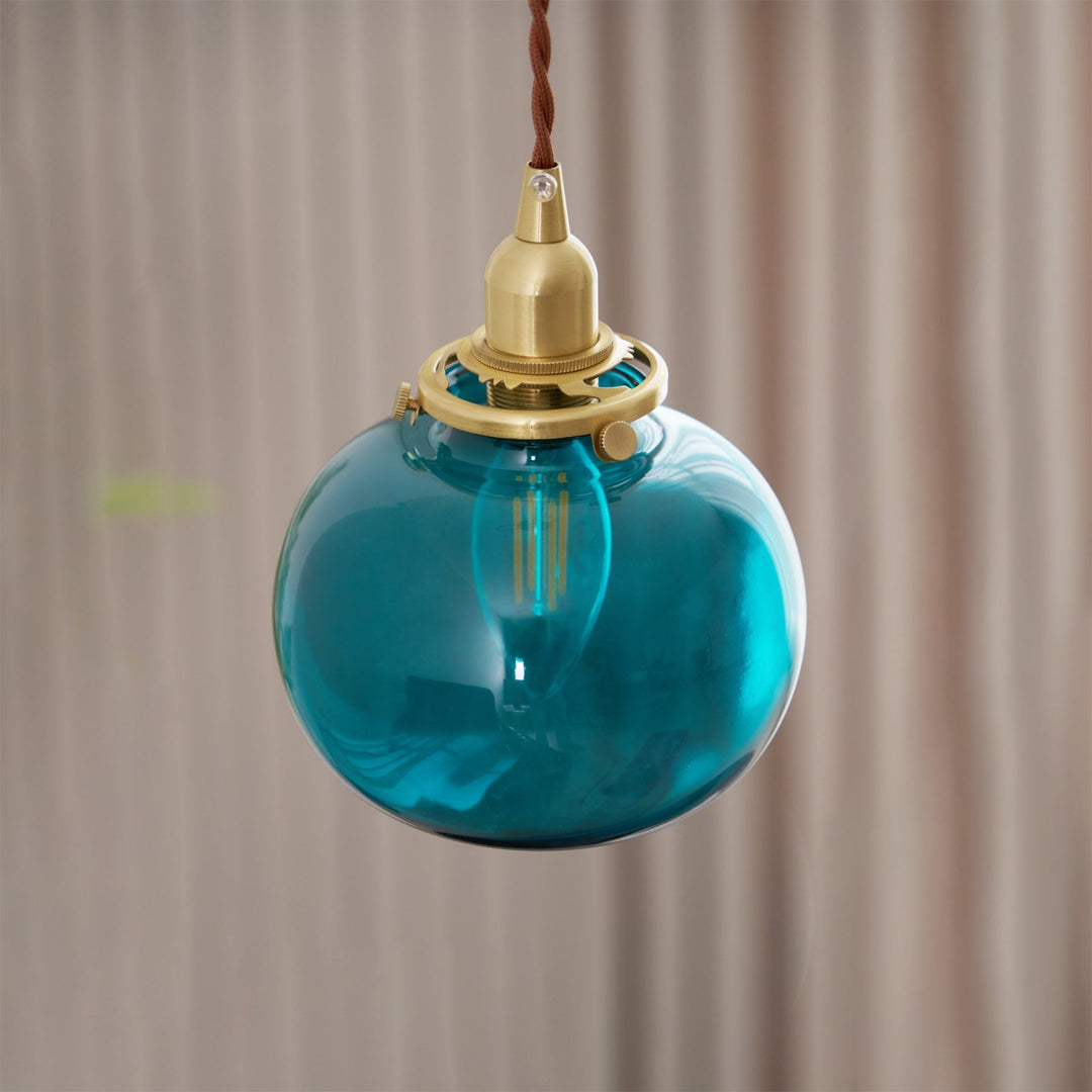 Pendant Light Glass 5.1 in Adjustable Living Room Bedroom Bathroom Hanging Ceiling Lamp Retro Style | Kalsten