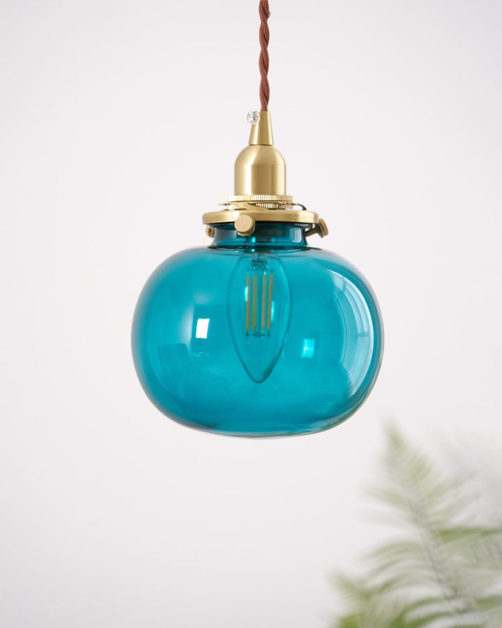 Pendant Light Glass 5.1 in Adjustable Living Room Bedroom Bathroom Hanging Ceiling Lamp Retro Style | Kalsten