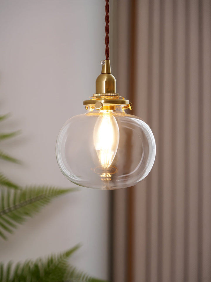 Pendant Light Glass 5.1 in Adjustable Living Room Bedroom Bathroom Hanging Ceiling Lamp Retro Style | Kalsten
