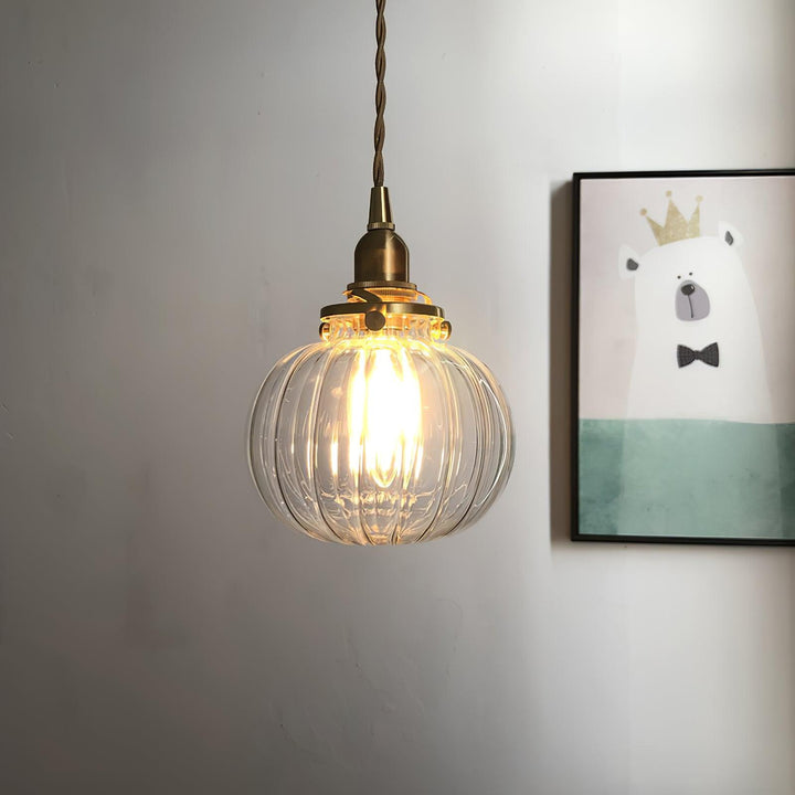 Pendant Light Glass 5.1 in Adjustable Living Room Bedroom Bathroom Hanging Ceiling Lamp Retro Style | Kalsten