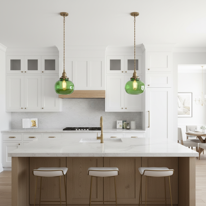Small Retro Handmade Glass Pendant Light 5.1' | Kalsten