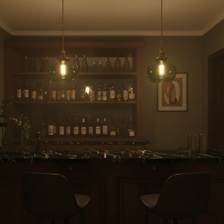 Small Retro Handmade Glass Pendant Light 5.1' | Kalsten
