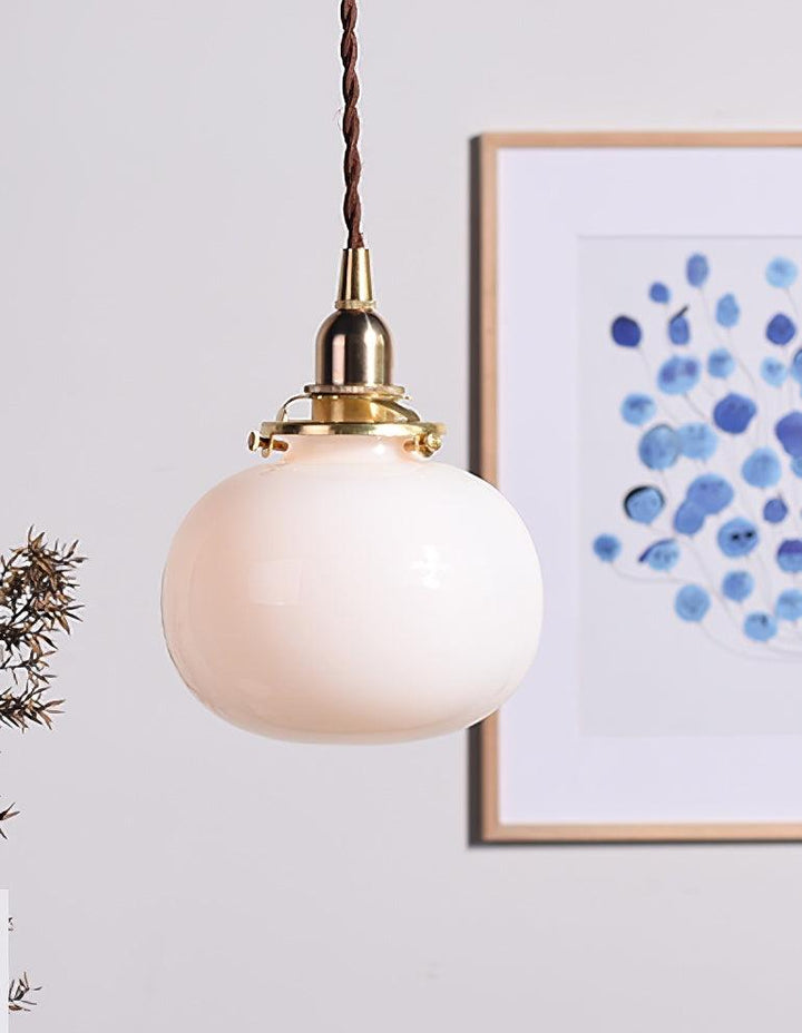 Pendant Light Glass 5.1 in Adjustable Living Room Bedroom Bathroom Hanging Ceiling Lamp Retro Style | Kalsten