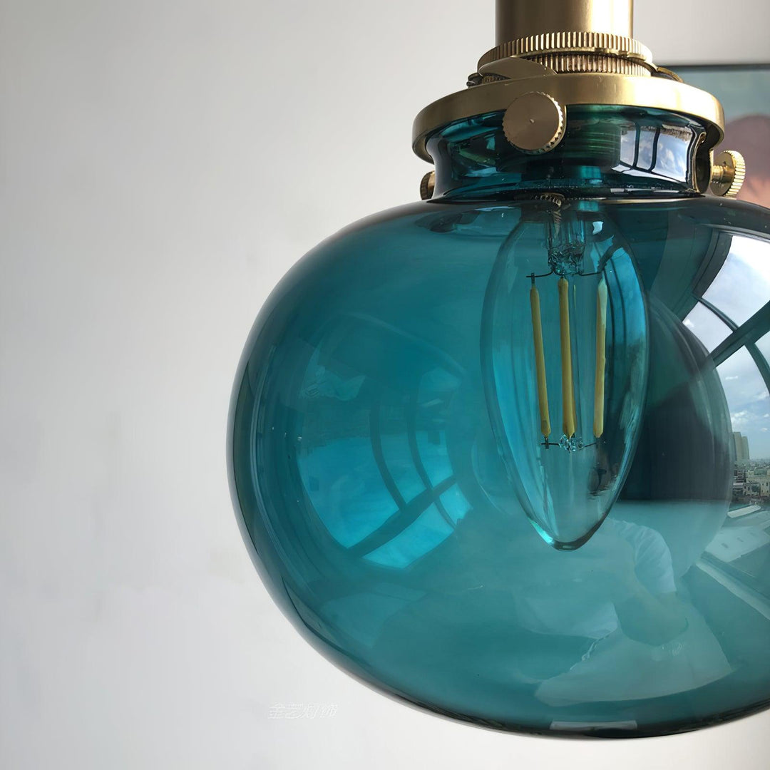 Pendant Light Glass 5.1 in Adjustable Living Room Bedroom Bathroom Hanging Ceiling Lamp Retro Style | Kalsten