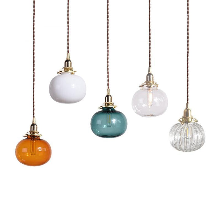 Pendant Light Glass 5.1 in Adjustable Living Room Bedroom Bathroom Hanging Ceiling Lamp Retro Style | Kalsten