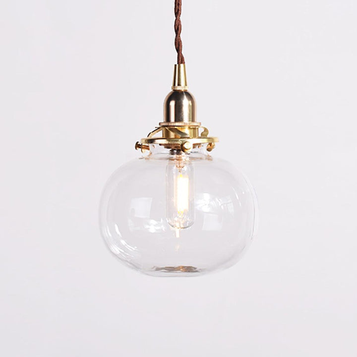 Pendant Light Glass 5.1 in Adjustable Living Room Bedroom Bathroom Hanging Ceiling Lamp Retro Style | Kalsten
