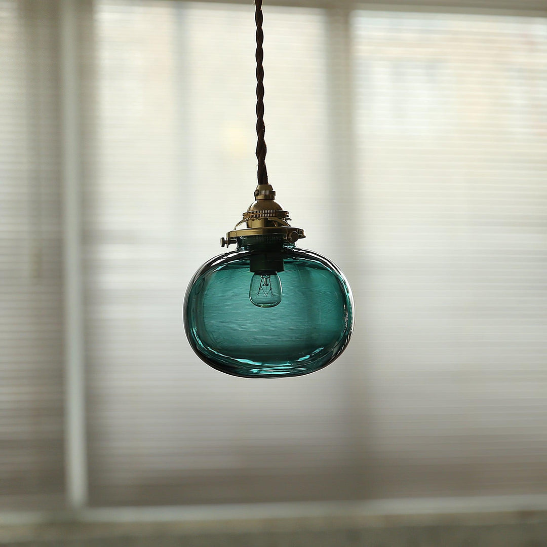 Pendant Light Glass 5.1 in Adjustable Living Room Bedroom Bathroom Hanging Ceiling Lamp Retro Style | Kalsten