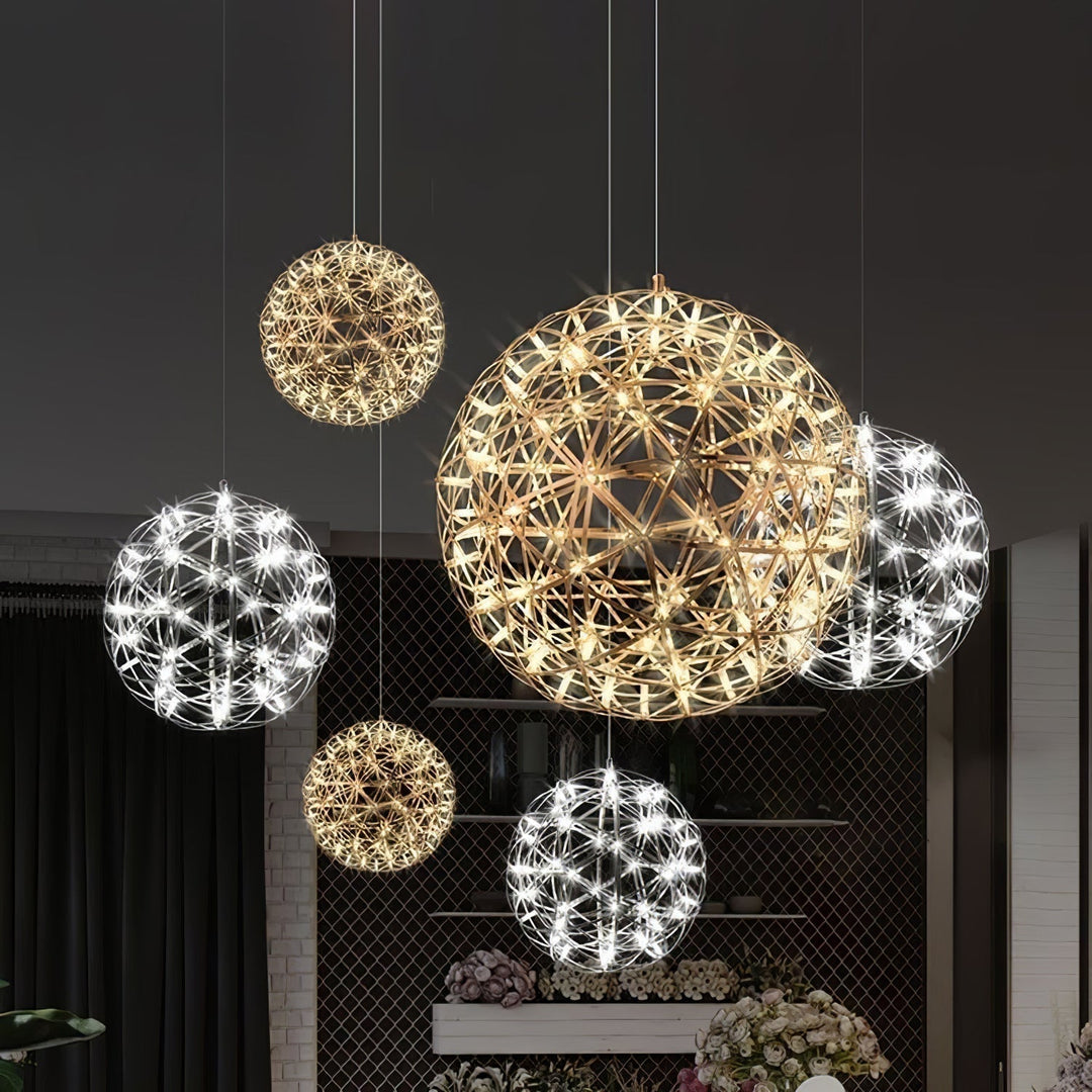 Gold Spark Ball Droplight Pendant Light | Noxord