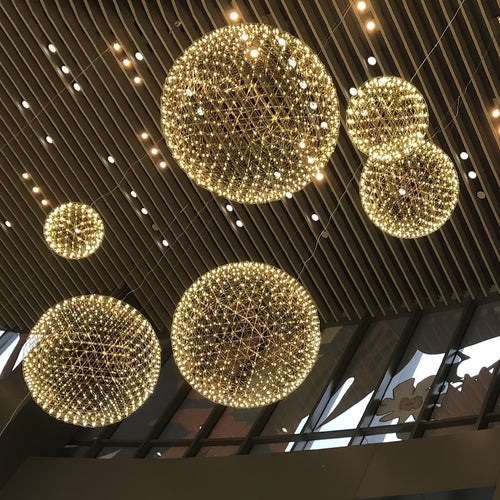 Gold Spark Ball Droplight Pendant Light | Noxord