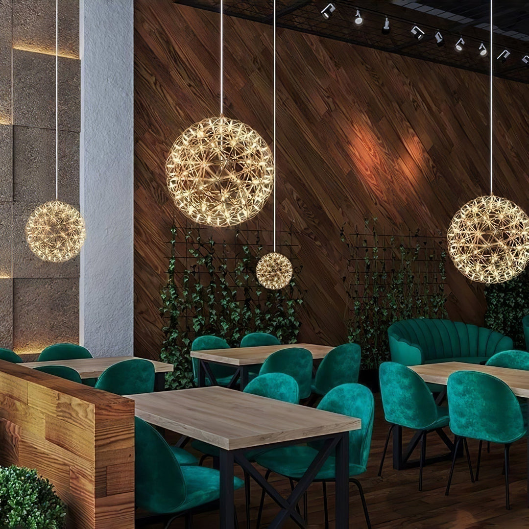 Gold Spark Ball Droplight Pendant Light | Noxord