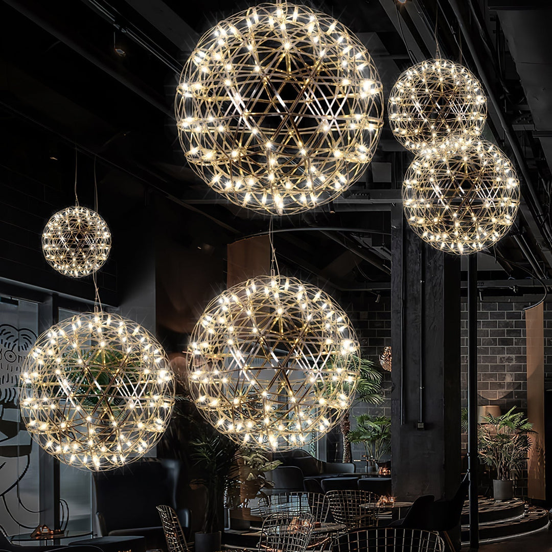 Silver Spark Ball Drop light Pendant Light | Kalsten