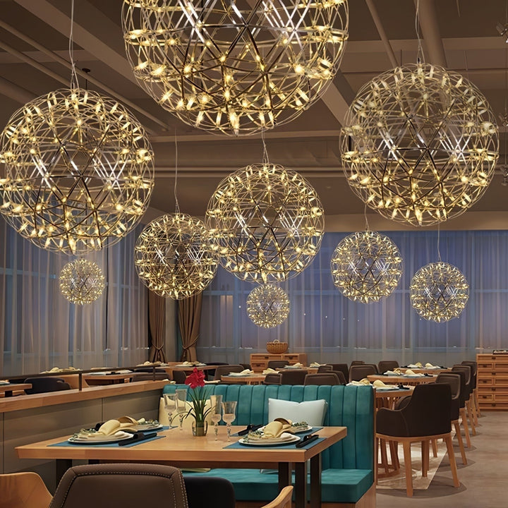 Gold Spark Ball Droplight Pendant Light | Noxord