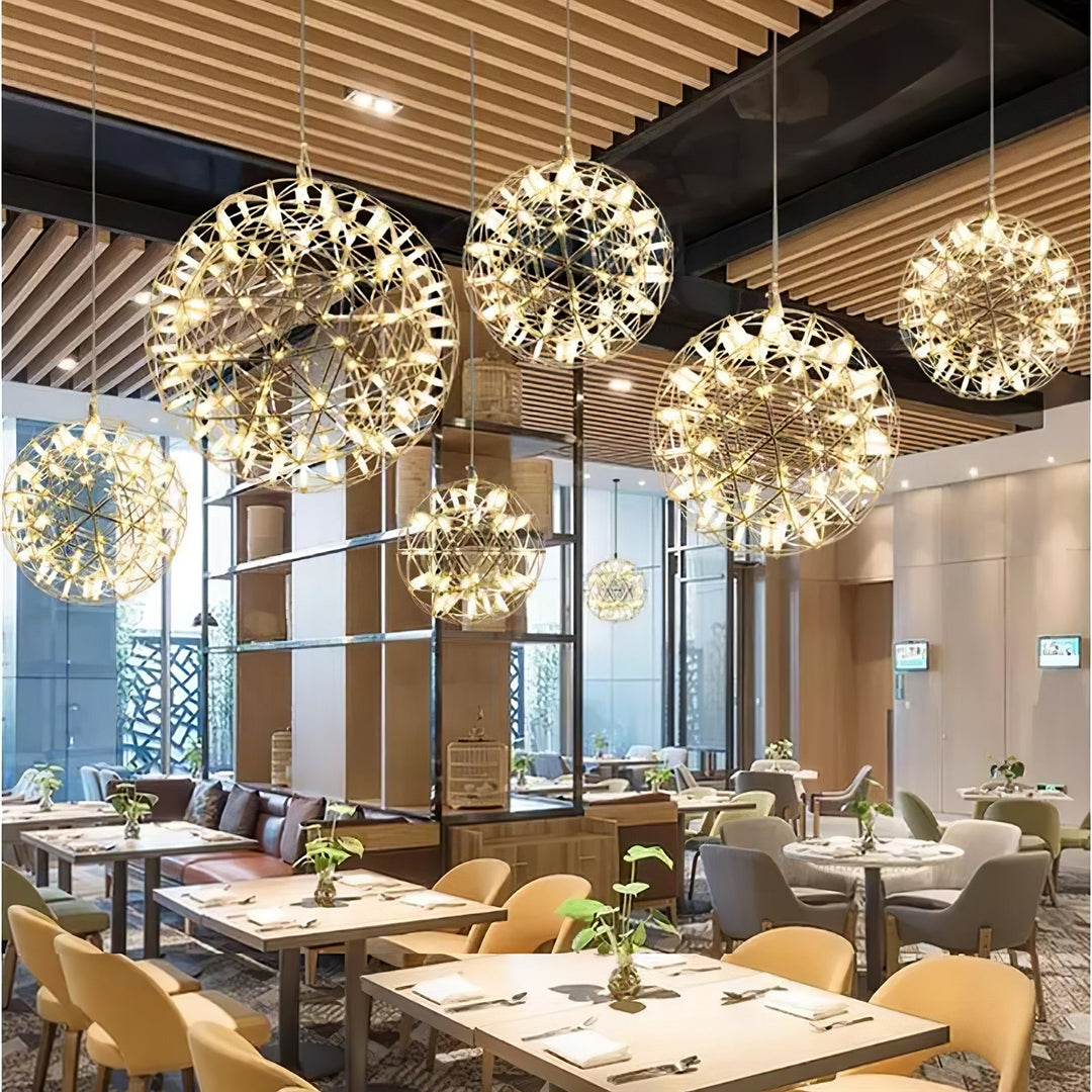 Gold Spark Ball Droplight Pendant Light | Noxord