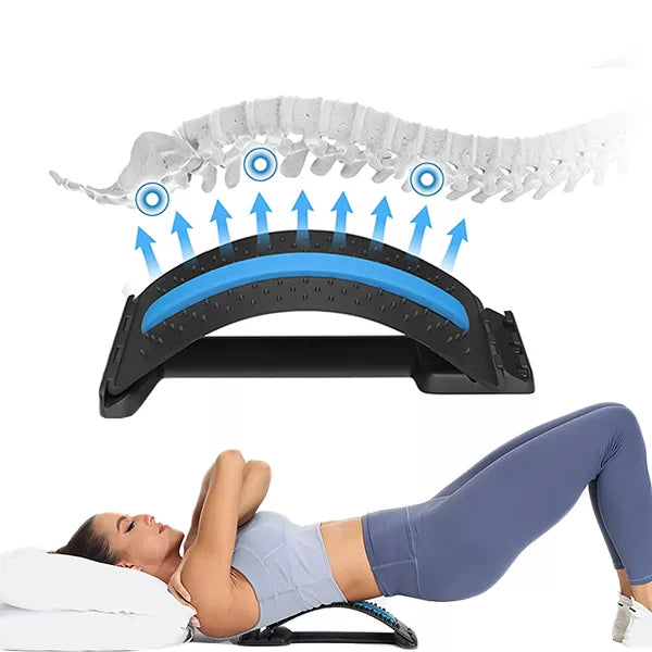 SpineEase | Adjustable back stretcher & lumbar acupressure massager for instant pain | Kalsten