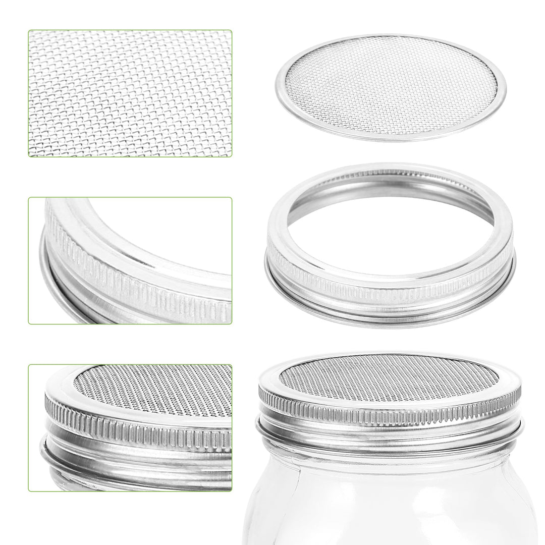 Sprouting glass germination glass 2pcs with lid & sieve 950ML | Kalsten