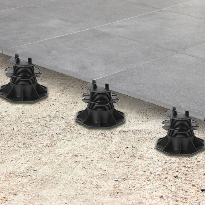 Adjustable pedestal height plate supports | Kalsten