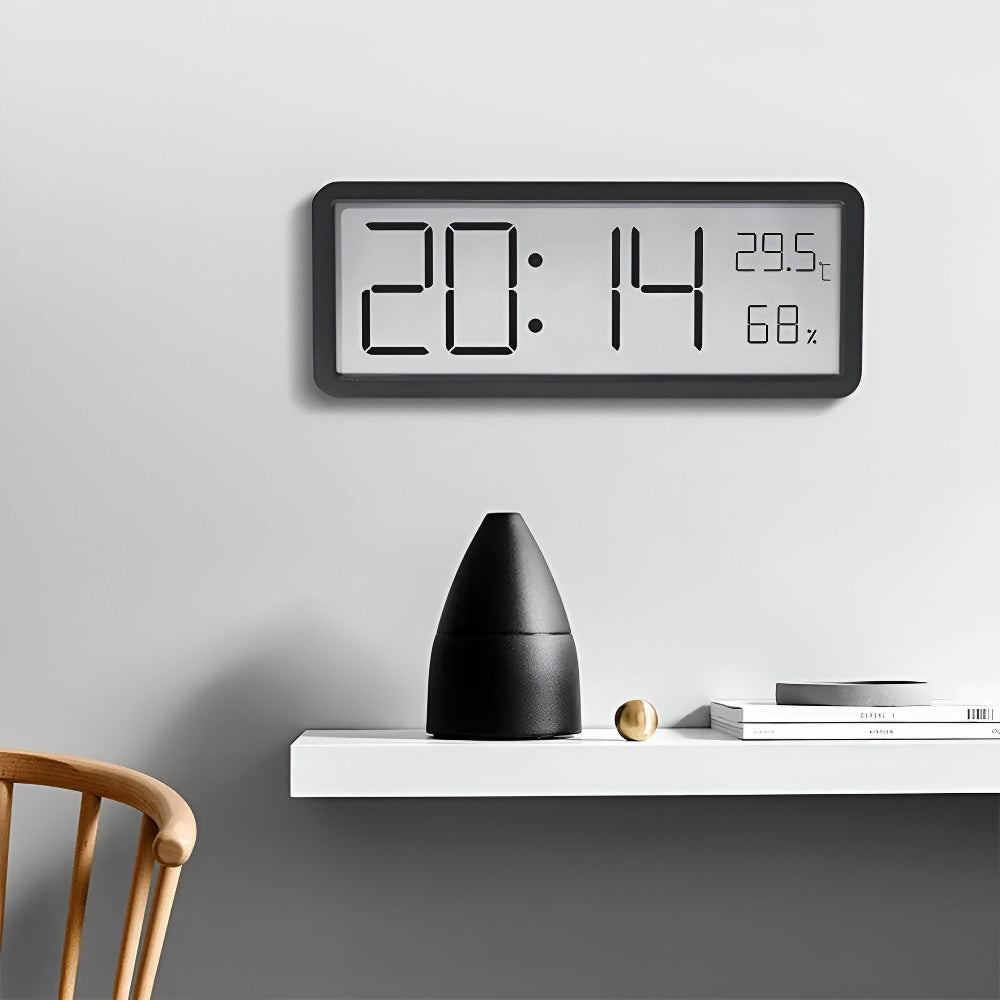 Digital LED Wall Clock – Large Display with Temperature and Humidity | Kalsten