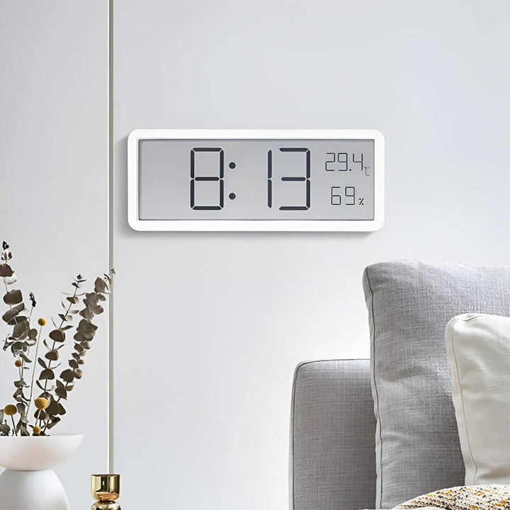 Kalsten | Digital LED Wall Clock – Large Display with Temperature and Humidity
