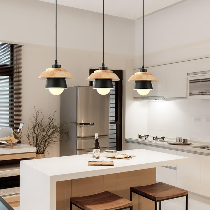 Stone Wood Droplight Pendant Lamp | Noxord