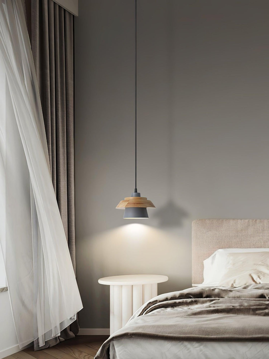 Stone Wood Droplight Pendant Lamp | Noxord