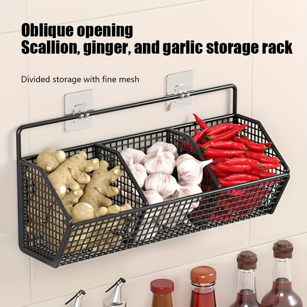 Kalsten | StorGrid – Modern Wall-Mounted Wire Storage Basket for Kitchen Organisation