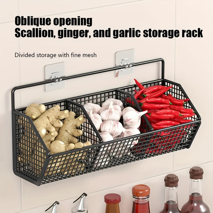 Kalsten | StorGrid – Modern Wall-Mounted Wire Storage Basket for Kitchen Organisation