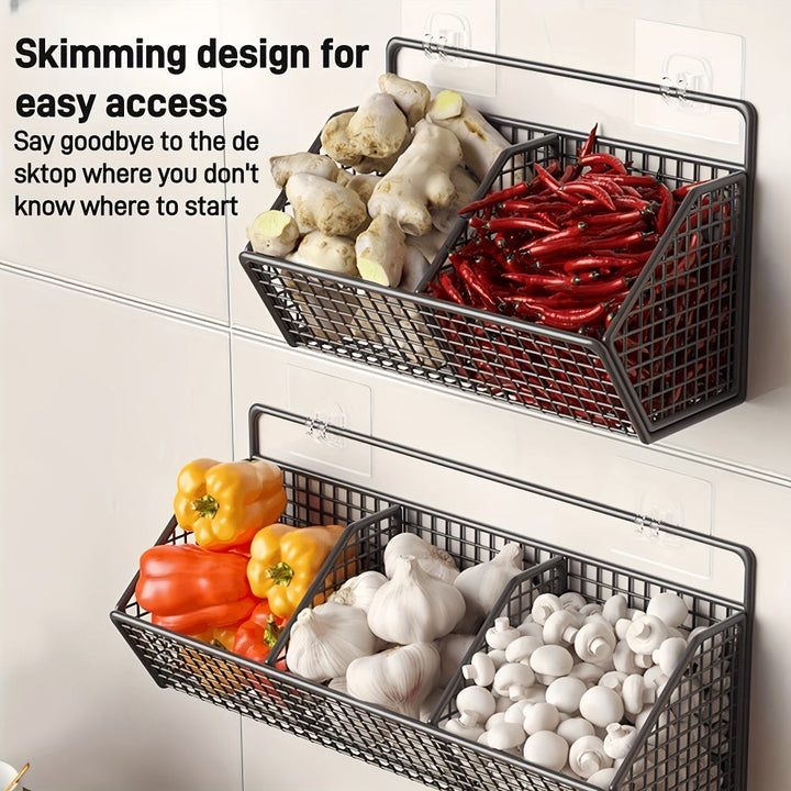 Kalsten | StorGrid – Modern Wall-Mounted Wire Storage Basket for Kitchen Organisation