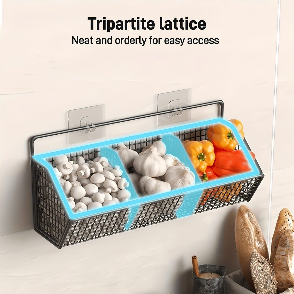 Kalsten | StorGrid – Modern Wall-Mounted Wire Storage Basket for Kitchen Organisation