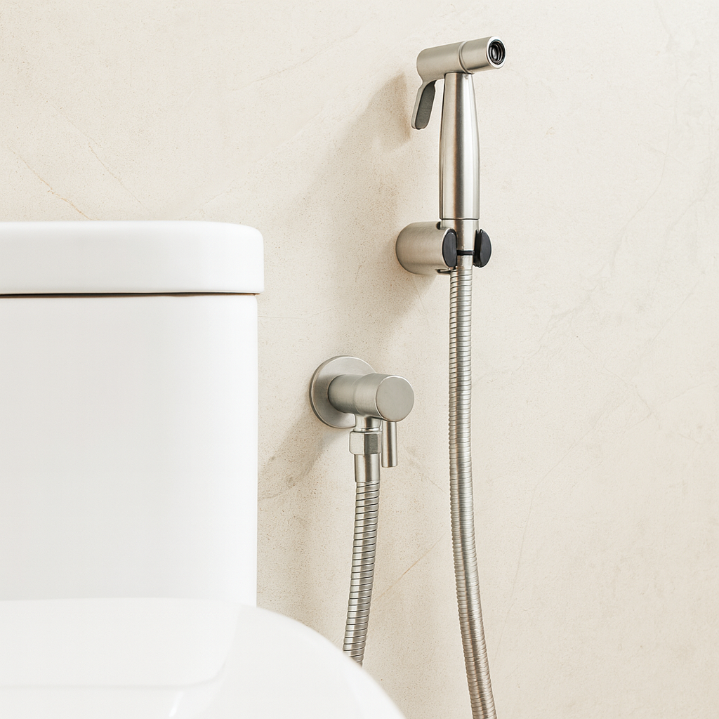 AquaNova Stainless Steel Bidet Spray with Wall Holder