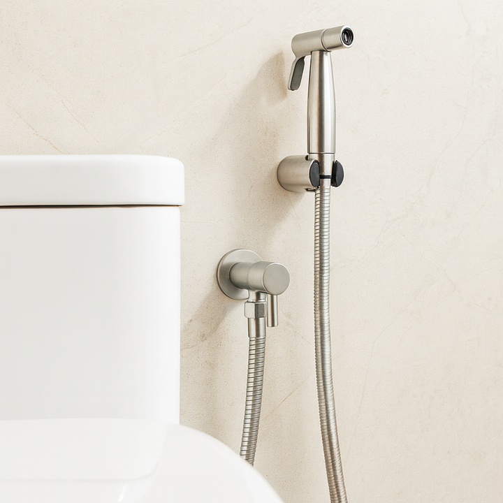 AquaNova Stainless Steel Bidet Spray with Wall Holder