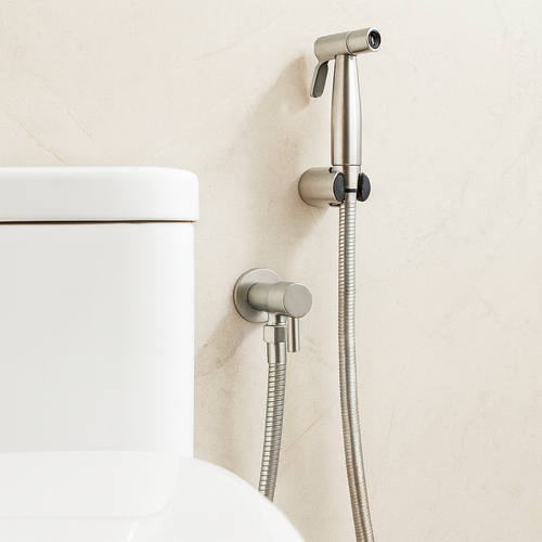 AquaNova Stainless Steel Bidet Spray with Wall Holder