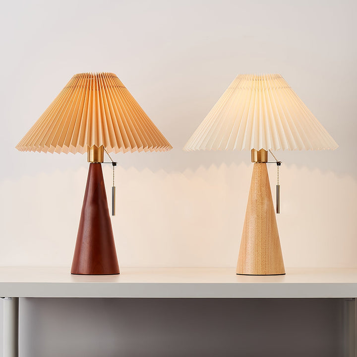 AntiqueRadiance – Elegant Wood and Metal Table Lamp | Noxord
