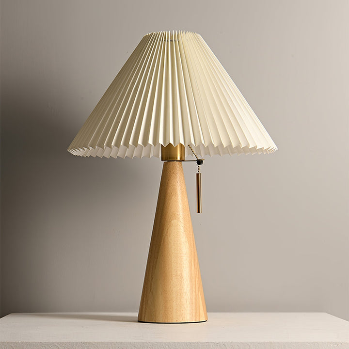 AntiqueRadiance – Elegant Wood and Metal Table Lamp | Noxord
