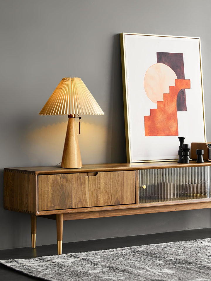 AntiqueRadiance – Elegant Wood and Metal Table Lamp | Noxord