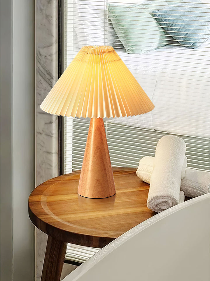 AntiqueRadiance – Elegant Wood and Metal Table Lamp | Noxord