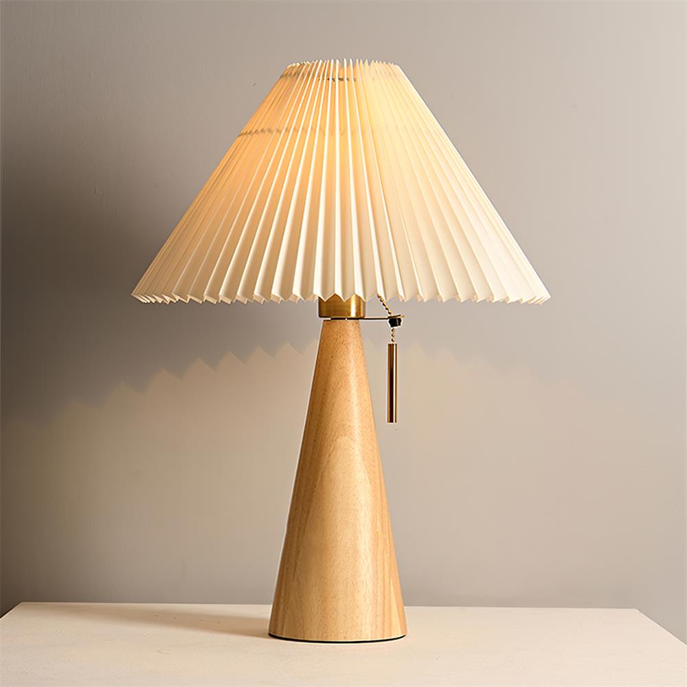 AntiqueRadiance – Elegant Wood and Metal Table Lamp | Noxord