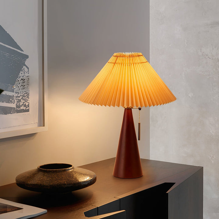 AntiqueRadiance – Elegant Wood and Metal Table Lamp | Noxord