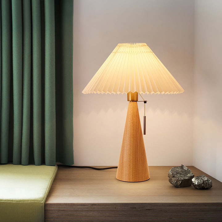 AntiqueRadiance – Elegant Wood and Metal Table Lamp | Noxord