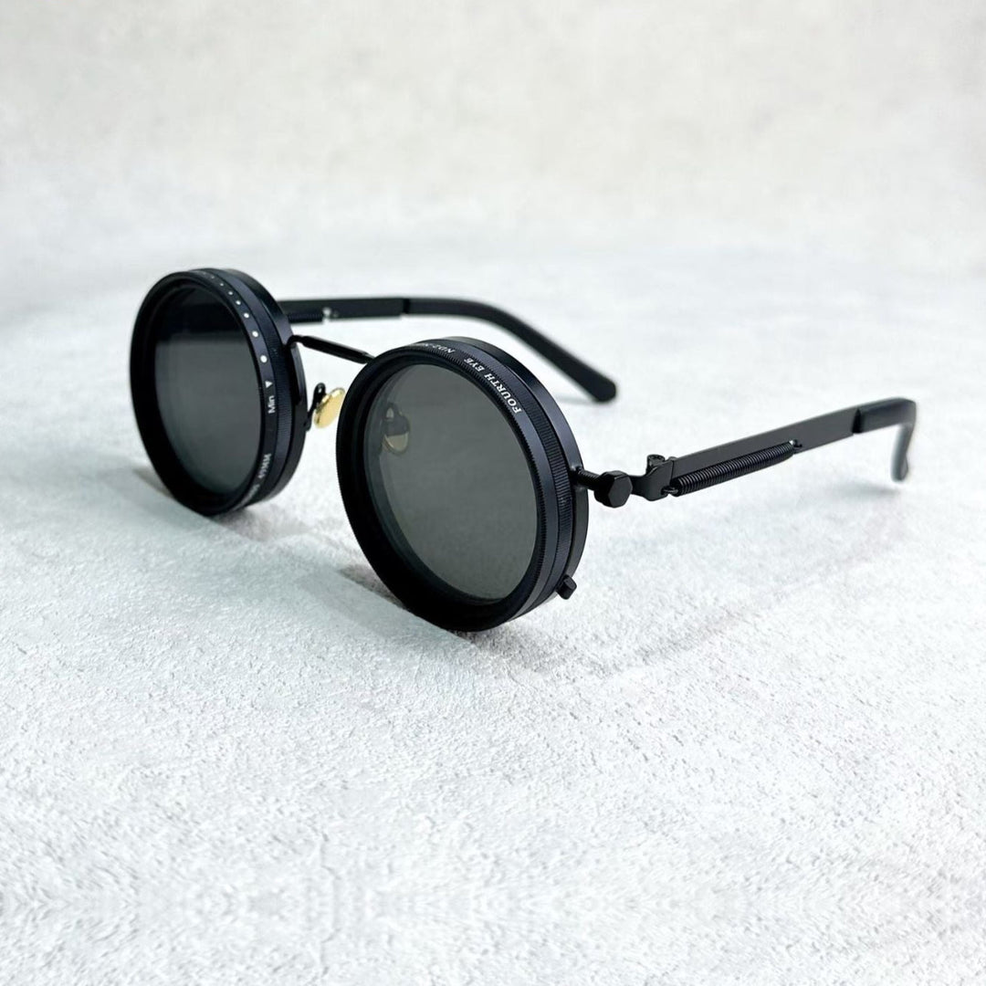 VisionRound Polarized Sunglasses – Unisex Retro Design with Adjustable Light Filter | Kalsten
