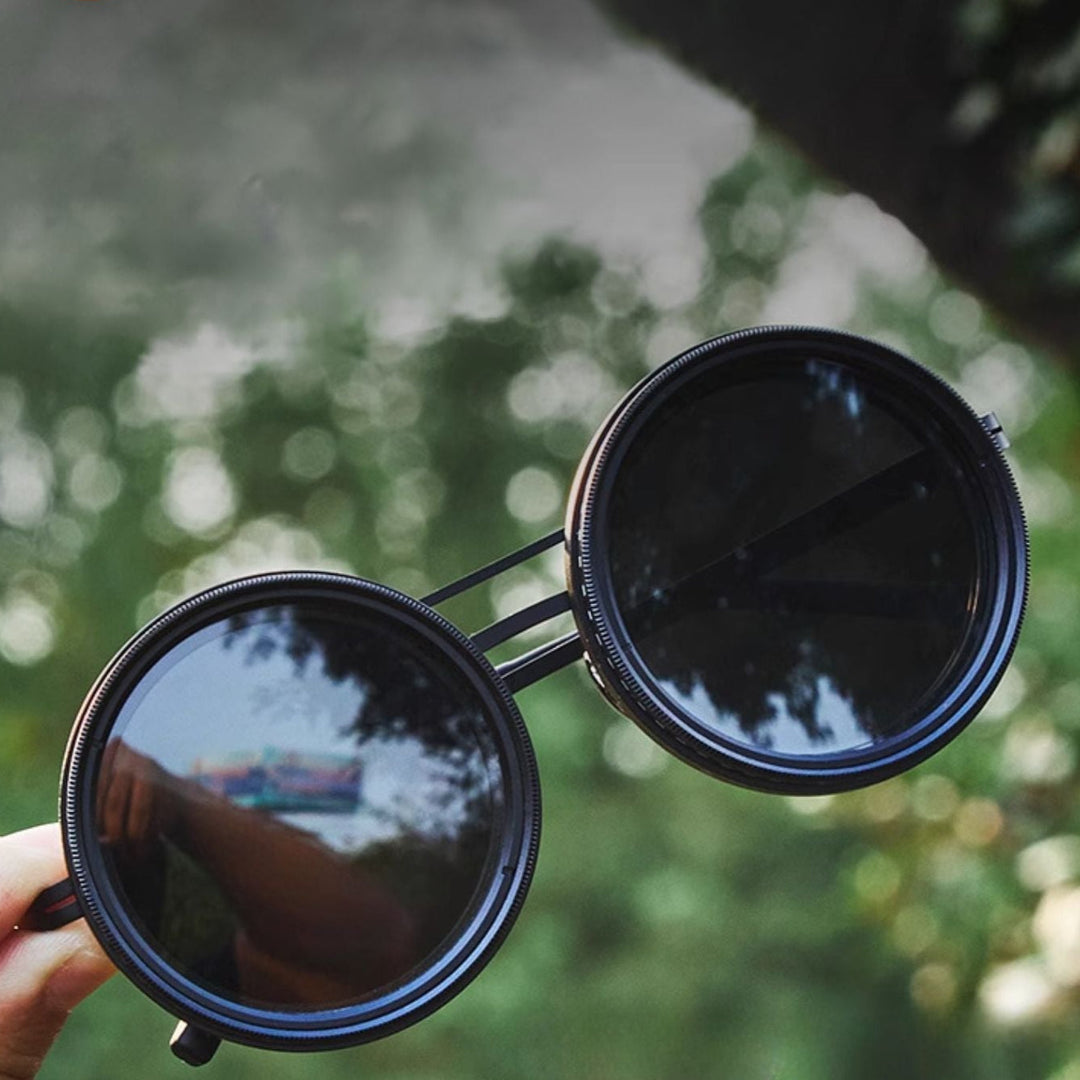Kalsten | VisionRound Polarized Sunglasses – Unisex Retro Design with Adjustable Light Filter