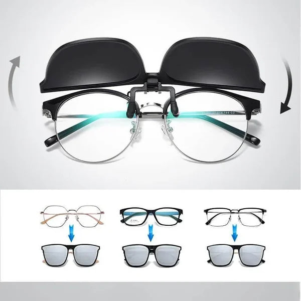 Clip-On Sunglasses with Polarized Lenses and UV400 Protection | Kalsten