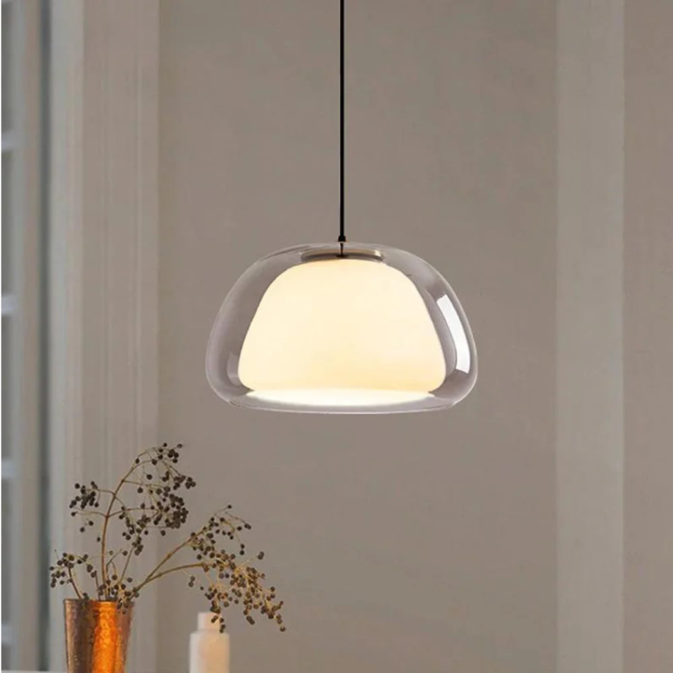 Kalsten | Nombr Jelly Glass Pendant Lamp – Modern Lamp for Kitchen and Dining Table, Adjustable Height, Soft LED Light