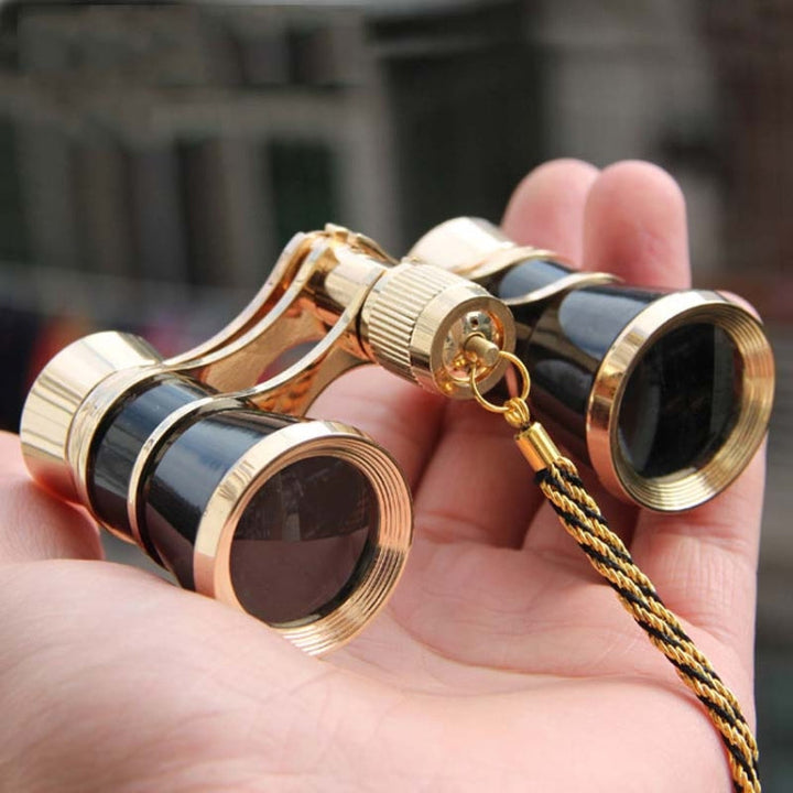 Kalsten | 3x25mm Classic Women's Drama Observation Telescope Portable Binoculars With Chain (Black)