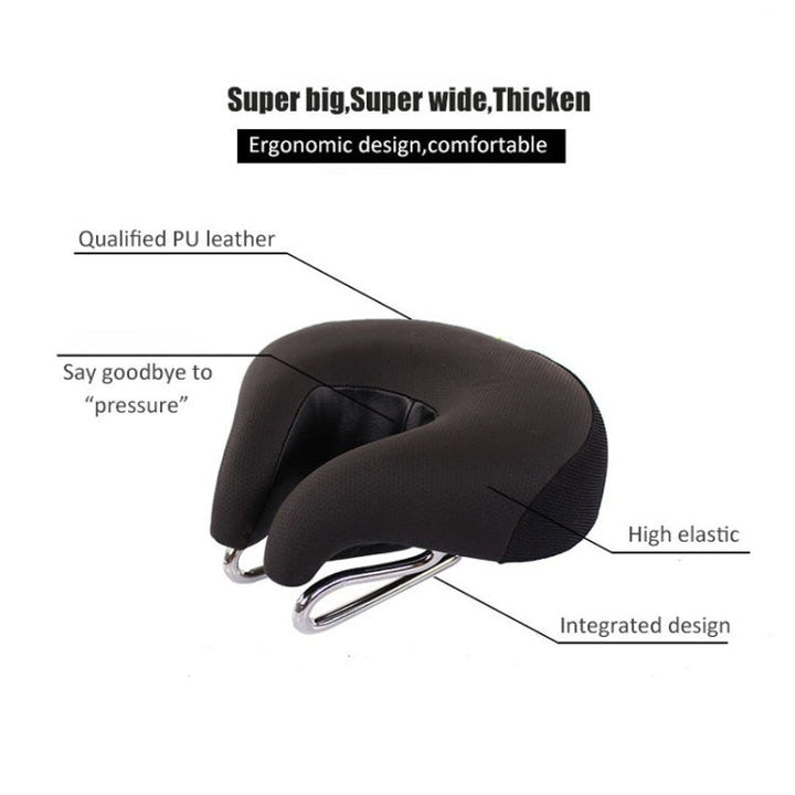 Kalsten | Noseless Bike Saddle Mountain Bike Thick Soft Padding (Blue)