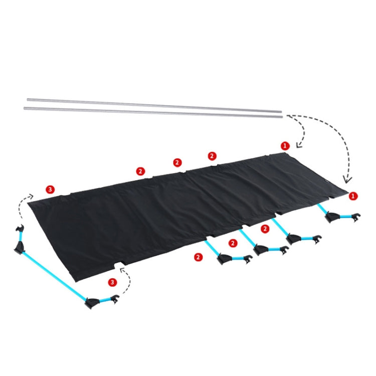Kalsten | CLS Outdoor Lightweight Folding Bed Camping Simple Leisure Bed (Black)