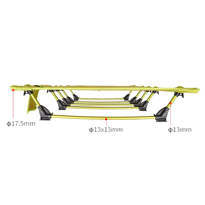 Kalsten | CLS Outdoor Lightweight Folding Bed Camping Simple Leisure Bed (Black)