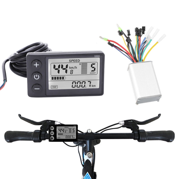 Kalsten | S866 A Typ Electric Bicycle Universal Electric Bicycle Dashboard Set, Specification: 36V / 48V