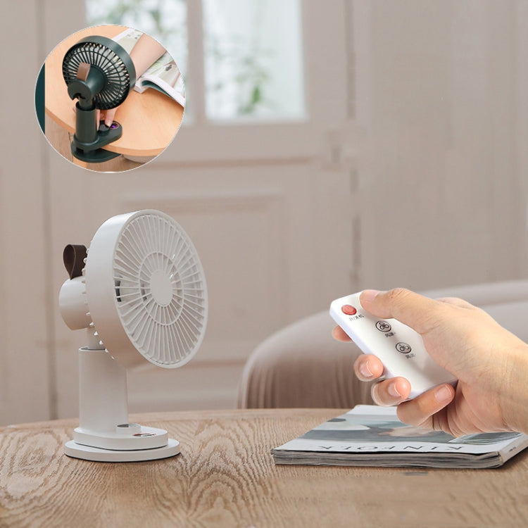 Smart Remote Control Usb Charging Shaking Head Desktop Fan Stroller Clip Fan(Black) | Kalsten